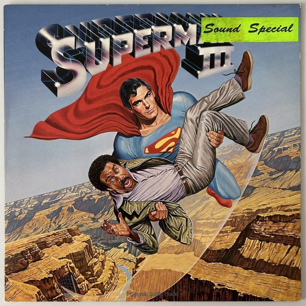 Superman III - Original Soundtrack Vinyl LP 1983 OG Warner‎ Bros Giorgio Moroder